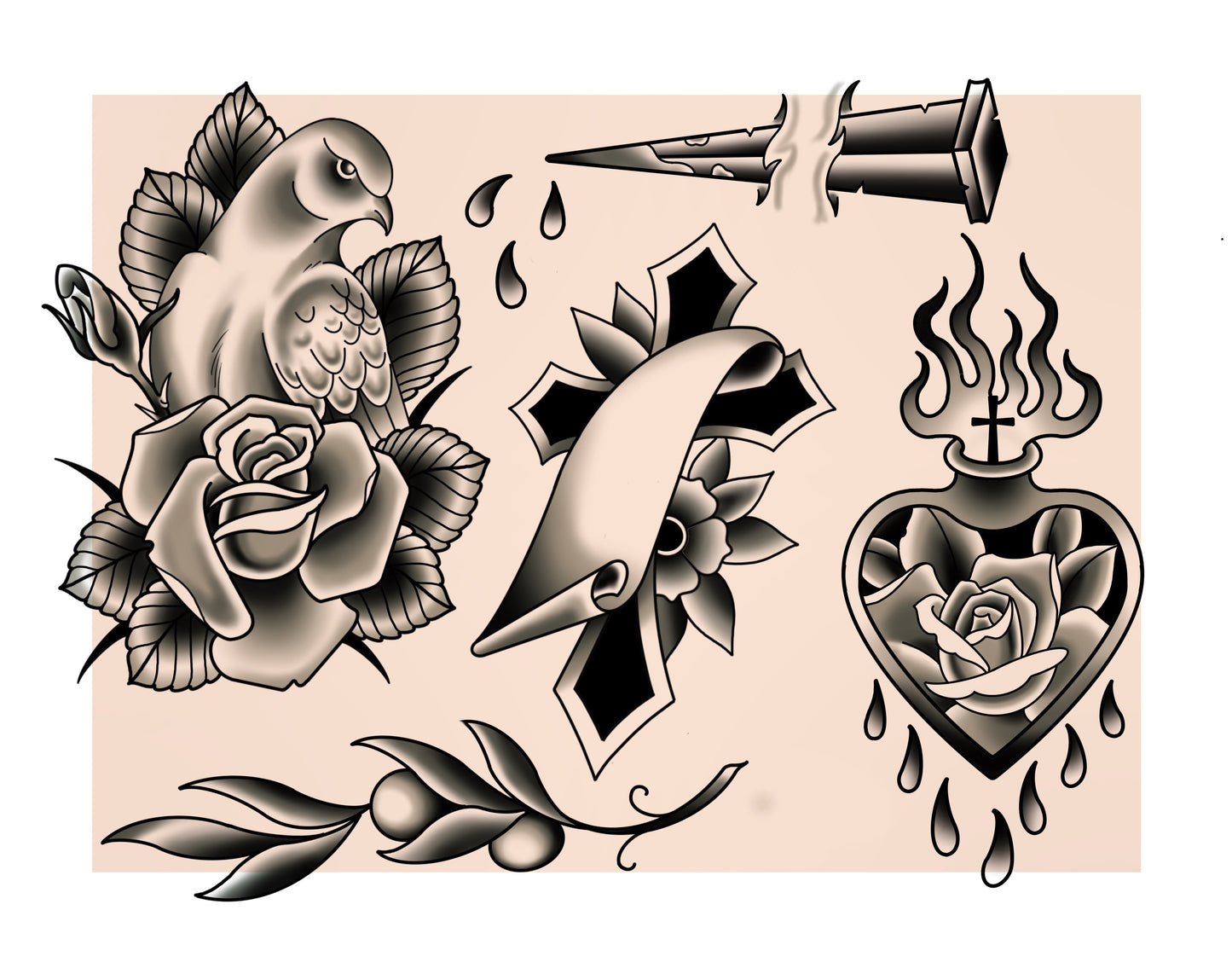 Religious black and grey (but you could get color)