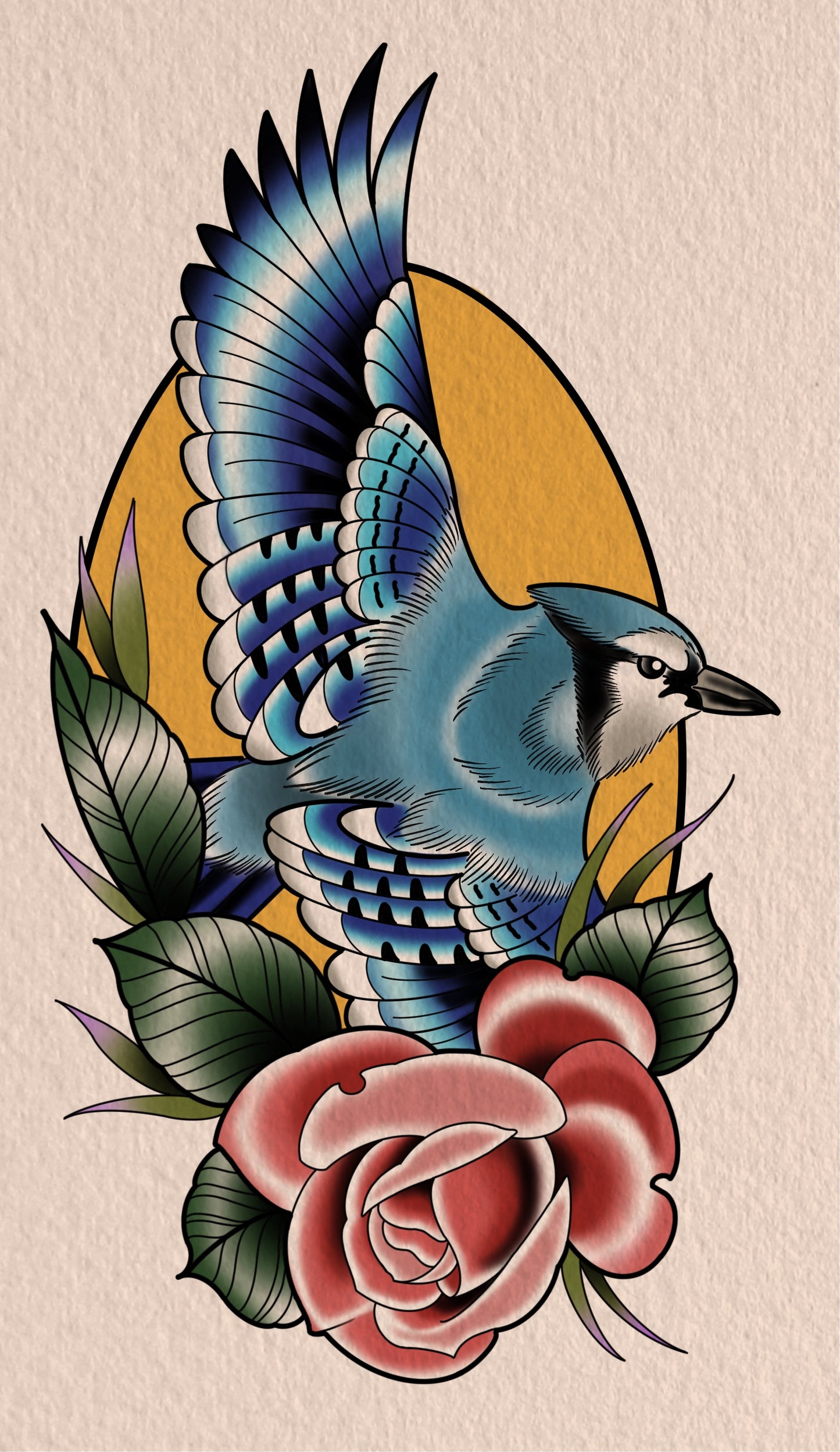 Bluejay and Rose